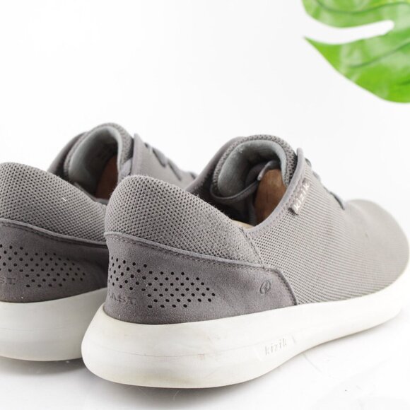 Kizik Mens Madrid Sneaker Size 12 Gray Eco Knit Hands Free Lace Up Casual Shoe - Picture 3 of 14